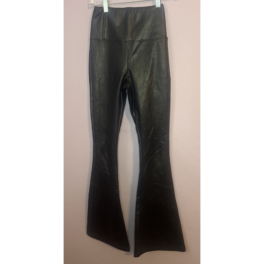 Wonderly Faux Leather Flare Bootcut Pants Size XS